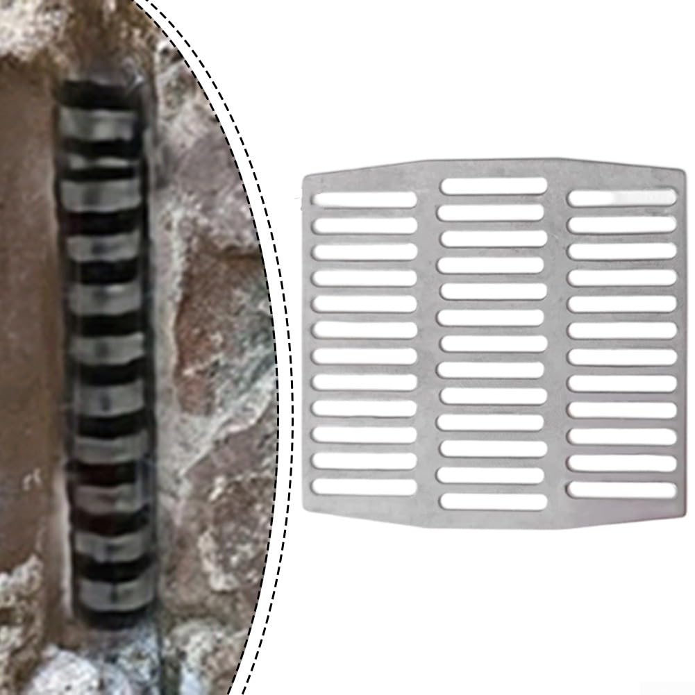 Lot de 40 cache-trous de drainage en acier inoxydable pour mur de brique - 7 x 7,1 cm