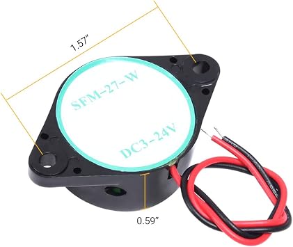 2 PCS Piezo Buzzer, Icstation Buzzer Alarm 12V Electronic Beep Buzzer 100dB Piezo Alarm Siren Continous Sound for Motorcycle Golf Cart Vehicles Car Alarm