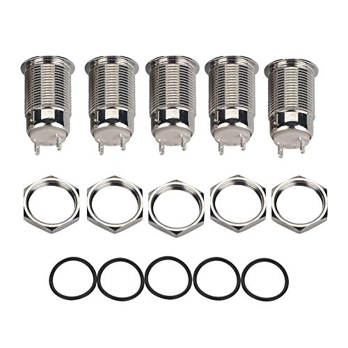 YOPOTIKA 5 Unids/Set 2A 36V 12Mm 2 Pines a Prueba de Agua Auto-Bloqueo Interruptor Conjunto De Astilla Cover