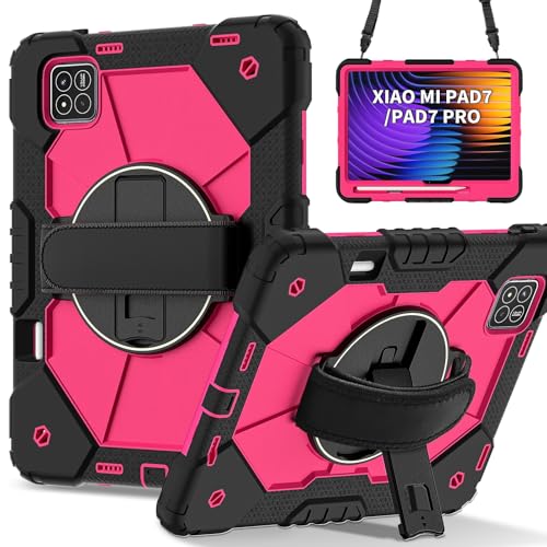 Coque robuste Xiaomi Pad 7 anti-chute avec sangle de transport