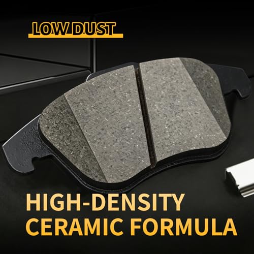 Image of Ceramic Front Brake Pads Set Compatible with 2015-2018 Audi Q3 /Q3 Quattro;2012-2020 Volkswagen Passat;2009-2017 Volkswagen Tiguan;2017-2018 Volkswagen Tiuan Limited (D1375)