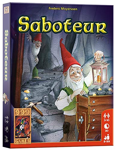999 Games - Saboteur Kaartspel - Basisspel vanaf 8 jaar - Een van de beste spellen van 2007 - Frederic Moyersoen - voor 3 tot 10 spelers - 999-SAB01