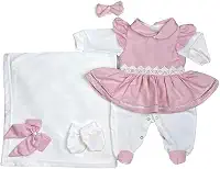 Saida Maternidade Menina Lavínia 05 Peças Roupas de Bebê