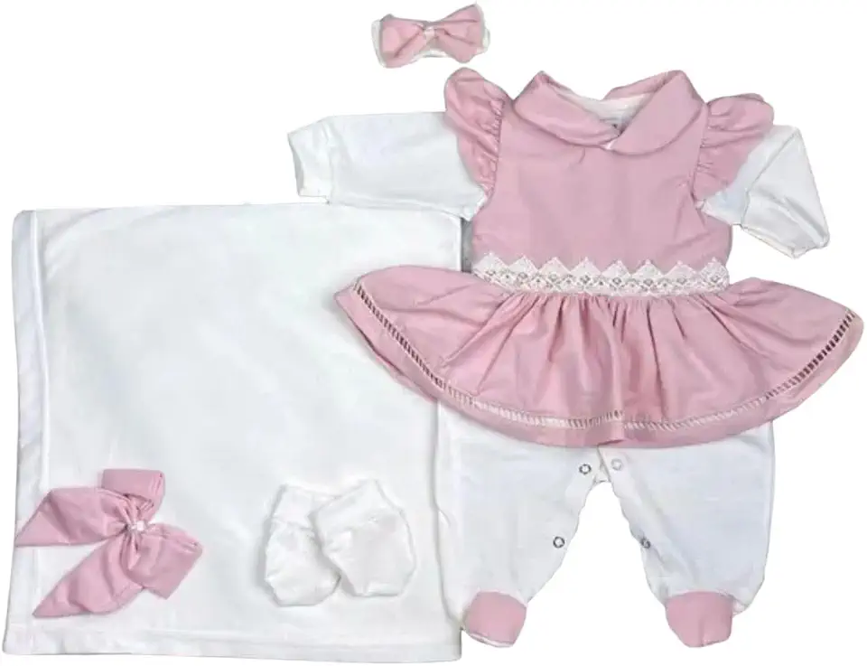 Saida Maternidade Menina Lavínia 05 Peças Roupas de Bebê