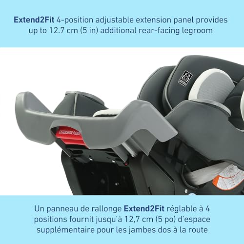 Graco Extend2Fit Convertible Car Seat, 2-in-1 Forward & Rear-Facing Baby Car Seat, 1.8-30 kg (4-65 lb), Titus - Image 4