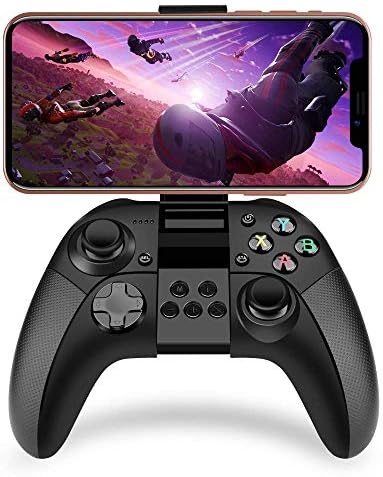 CooCeer Game Controller Gamepad Wireless Bluetooth Gaming Joystick Joypad with Clamp Holder Compatible with iOS iPhone/iPad/iPod (Black)