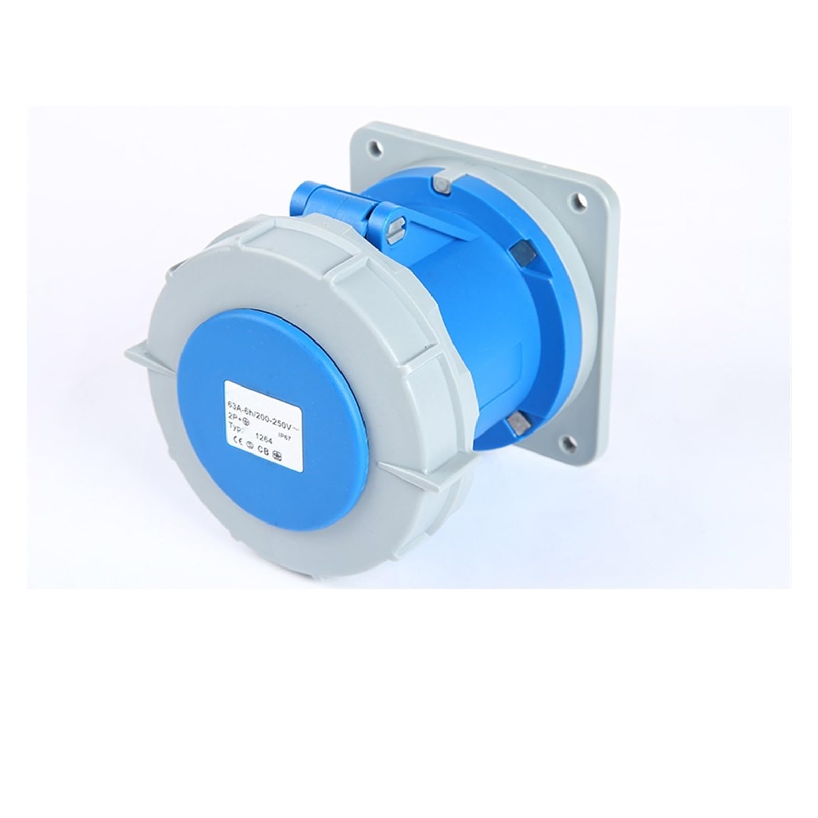 Prise de panneau 3P 125A triphasé connecteur industriel étanche IP67 mural 380V 415V