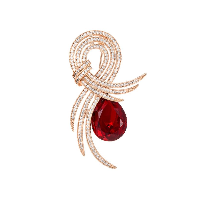 Image of Rhinestone Brooch for Women Rhinestone Brooches Pins Crystal Lapel Pin Jewelry Christmas Valentine's Day Gift for Wife Girlfriend