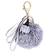 Produktbild Metall Schlüsselbund Exquisite Kreative Kleine Geschenk Grau Kleine Blume Haar Ball Auto Schlüsselanhänger Tasche Ornament Dekoration Anhänger Modetrend Schlüsselanhänger Männer Organizer Damen Schlüs