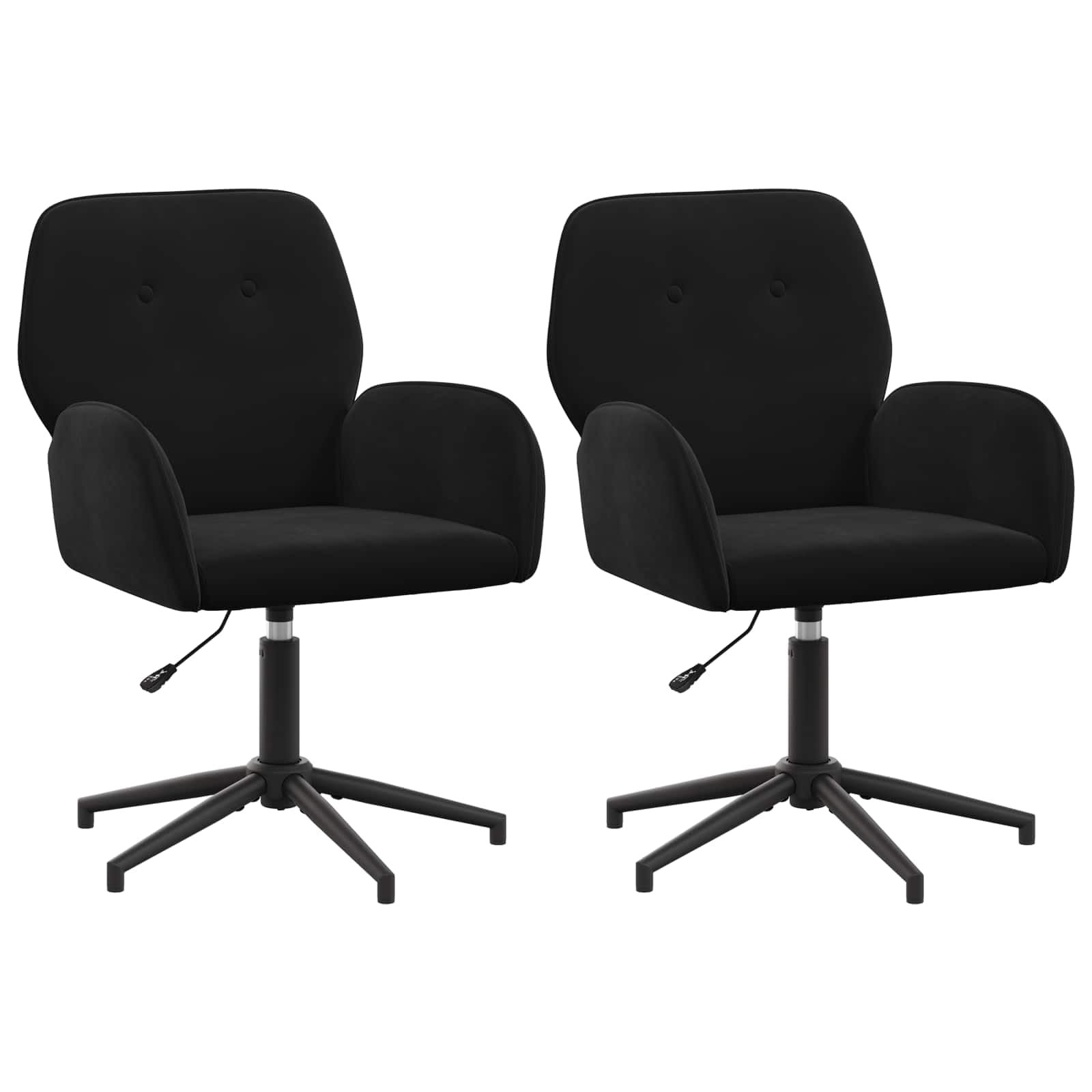 Bürostühle 2 STK. 54 x 55 x 90 cm Schwarz Samt Drehstühle