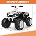 OLAKIDS 12V Kids Ride On ATV, 4 Wheeler Electric Vehicle for Toddlers, Battery Powered Motorized Quad Toy Car for Boys Girls with LED Lights, Music, Horn, High Low Speed, Soft Start (White)