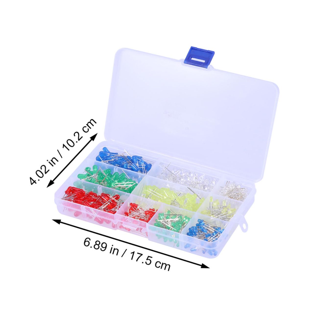 GRIRIW Led Diode Lights Assorted Pack 500pcs Kit Diffused Resistors for Electrical Projects