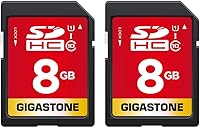 Vista 1 de GIGASTONE 8GB SD Card 2-Pack UHS-I U1 Class 10 SDHC Memory Card Full HD Video Canon Kodak Olympus Digital Camera, with 2 Mini Cases 2 Pack 8GB Cards