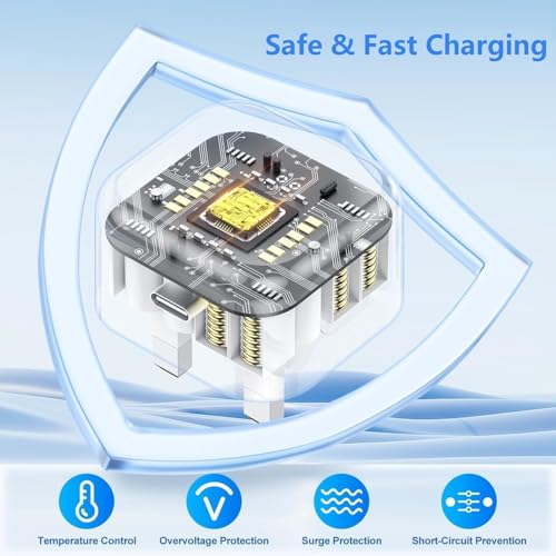 iPhone 17 16 15 Charger Fast Charging with 2M USB C to C Cable Lead, 20W Type C Fast Charger Plug for Apple iPhone 17 Pro Max/17 Air/16 Pro/16e/15 Plus/MacBook Pro 2022/iPad Pro/Mini 12.9/11 inch - Image 5