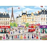 500 Piece Puzzles for Adults Paris Puzzles Jigsaw Puzzles 500 Pieces Tower Adult Puzzle Family Challenging Game Gift for Friends 20.5x15IN
