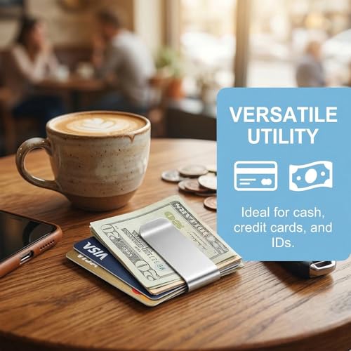 20 Stück Geldklammer,Money Clip,Geldscheinklammer,Geldklammer Herren,Geldklammern Für Geldscheine,Geldclip,Geldklammern,Für Rechnungen,Karten,Dokumente,Visitenkarte Kreditkarte (Edelstahl)