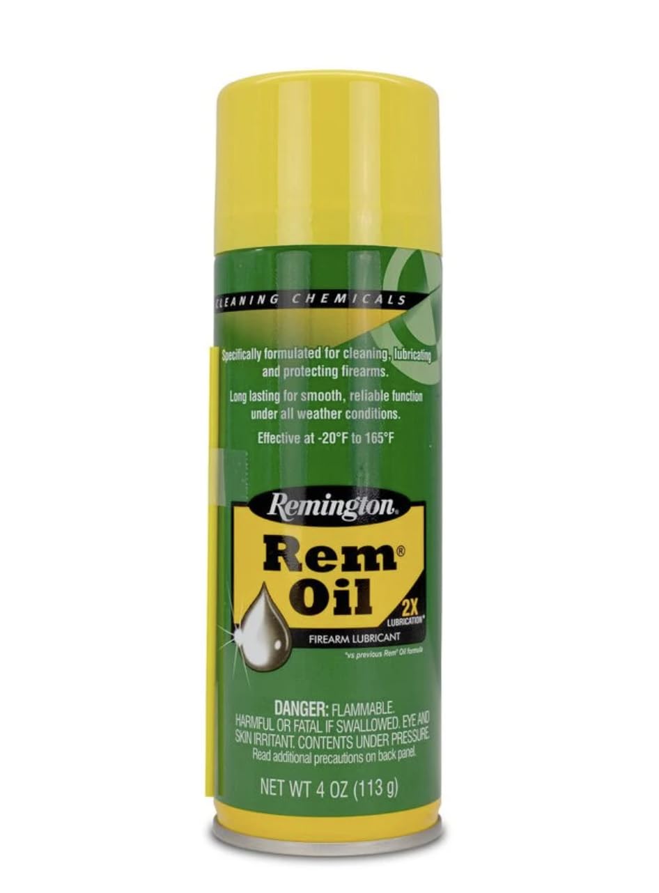 Set of Oil Gun Cleaning Kit - Gun Cleaner Aerosol 4 Oz, Gun Cleaner Patches and 1 OZ. Oil Dropper Bottle