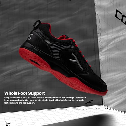 HUNDRED Court Star Badminton Shoes (Non Marking) | Also Perfect for Squash, Table Tennis, Volleyball, Basketball & Indoor Sports | Lightweight & Durable | X-Cushion Protection - Image 2