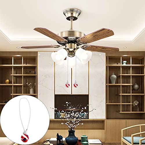 Image of OSALADI Ceiling Fan Pull Chains Ball Pull Chain Extender Fan Light Light Fixture Pendant Hanging Ornament for Ceiling Lamp