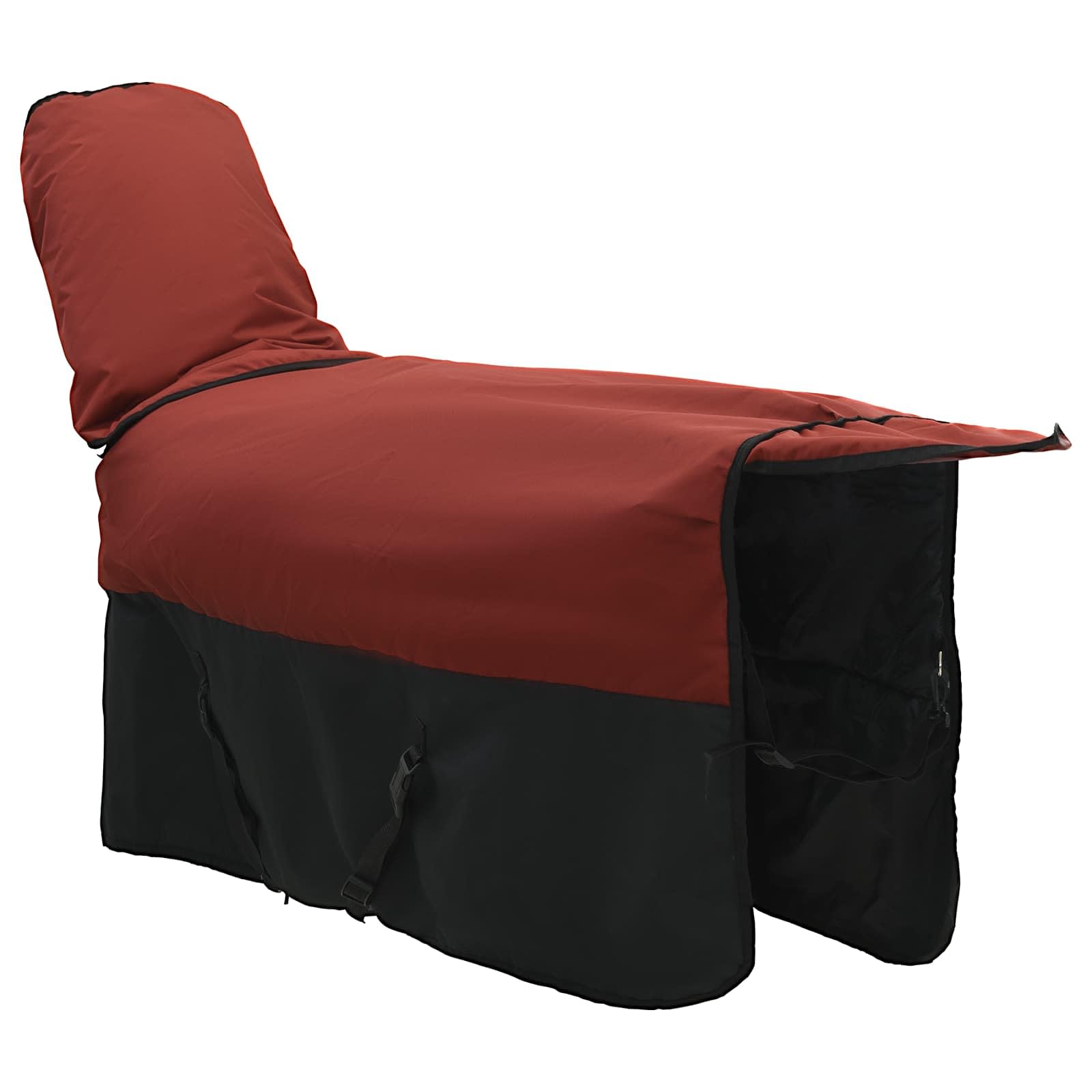 vidaXL Manta para Caballo Borgoña y Negro 95 cm Poliéster