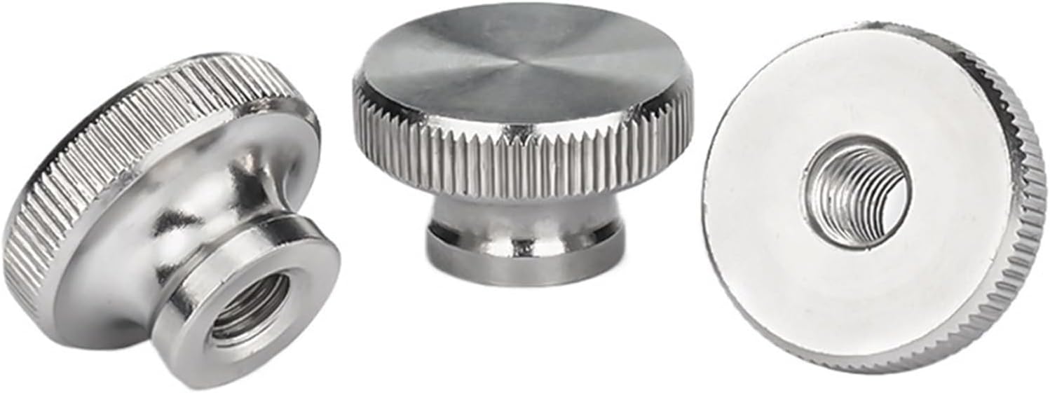 304Stainless Steel Hand Nut GB806 High Head Knurled Thumb Through Hole Blind Hole Nut Decorative Nail M3M4M5M6M8M10(Blind Hole,M6 (2Pcs))