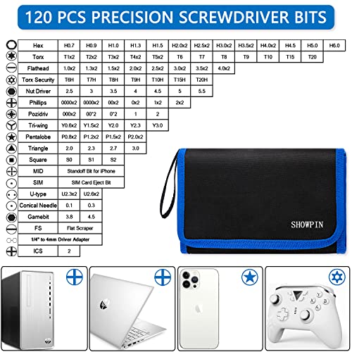 Precision Screwdriver Set, 140 In 1 Computer Repair Kit With 120 Screwdriver Bits, Electronics Tool Kit With Magnetic Repair Tool, Compatible For Laptop, Pc, Iphone, Macbook, Xbox, Game Console Repair #TOP1
