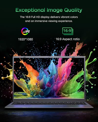 Image of 15.6 Inch Laptop for Students & Business, Pentium 6500Y Up to 3.4GHz, 8GB RAM 128GB SSD, FHD IPS Display, WiFi 5, USB Type-C & HDMI, Lightweight Portable Laptop for Daily Use
