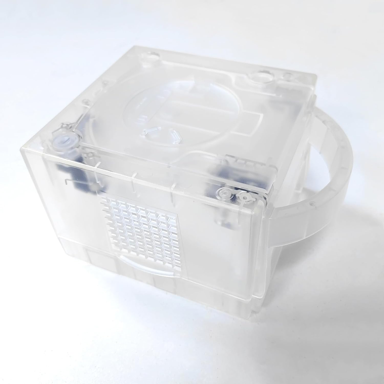 Hzxkqmil Replacement Housing Shell for GameCube Console, Translucent Case Accssories for NGC Retro Video Game Console DOL-001/DOL-101, Transparent White