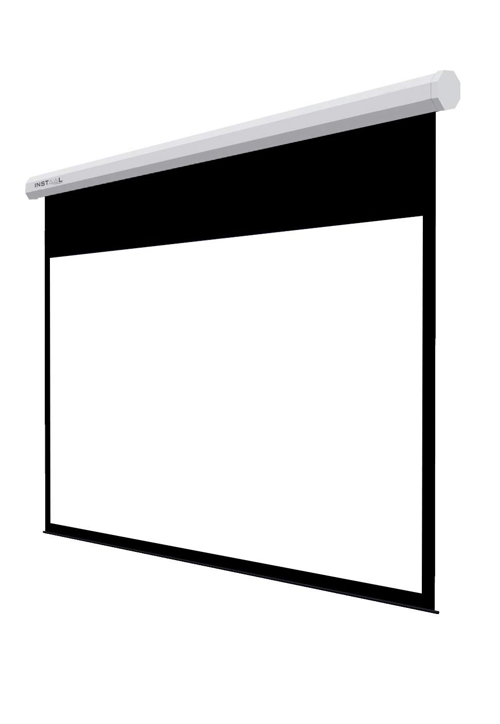 INSTAAL Schermo Proiettore Motorizzato con Bordi | 280x158cm 127" 16:9 | Telo Proiezione Bianco con Retro Nero Elettrico 3 Metri - Videoproiezione 3mt 3D 4K | 100% Professionale di Qualità Superiore