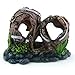 N\O Decoración de Acuario de Resina, Decoración de Cueva de Pecera, Acuario Resina Barrel Cavernas Ornament, Hueco Árbol Tronco Decoración, Cueva de Pescado Acuario 14X6X10cm