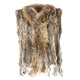 Material: Kaninchen Fell Gloop Damen Weste Echtfell Fellweste Kaninchen Hasenfell in verschiedenen Farben Nr 1