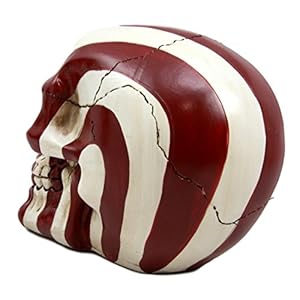 Ebros Patriotic US American Flag Star Spangled Banner Skull Decorative Figurine 5.5"Long Macabre Collectible Statue Historical Pride And Prejudice Freedom Decor of Skulls or Halloween Themed Sculpture Ebros Patriotic US American Flag Star Spangled Banner Skull Decorative Figurine 55Long Macabre Collectible Statue Historical Pride And Prejudice Freedom Decor of Skulls or Halloween Themed Sculpture