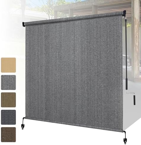 Shade&Beyond Outdoor Roller Shades with Splicing Design, 8