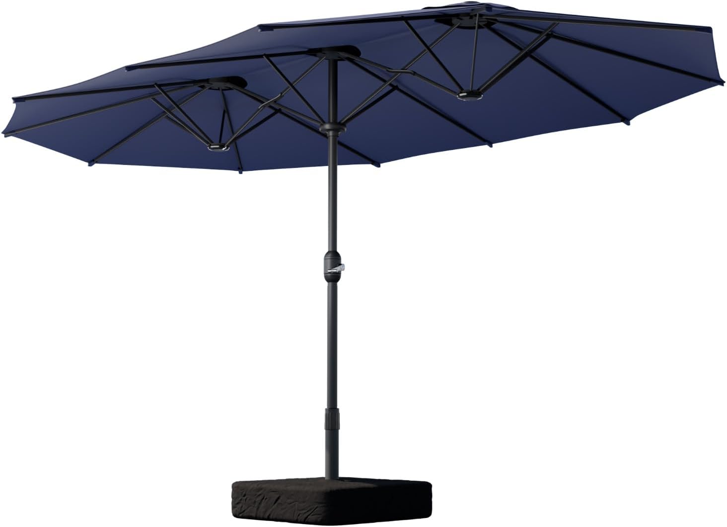 Beanss Outdoor Patio Umbrella, Table Umbrella with Push Button Tilt and Crank, 8 Ribs Market Umbrella
