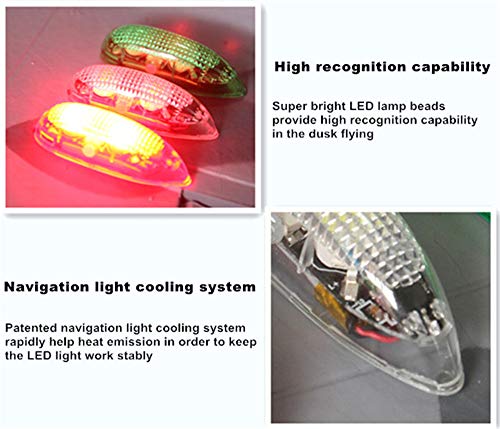 Viloga 3Pcs/Set Led Light Kit For Rc Plane Jet Airplane Aircraft Fix Wing Quadcopter, Rechargeable Red Green White Led Flashing Lights, Super Bright Little Light For Safe Dusk Flight #TOP2