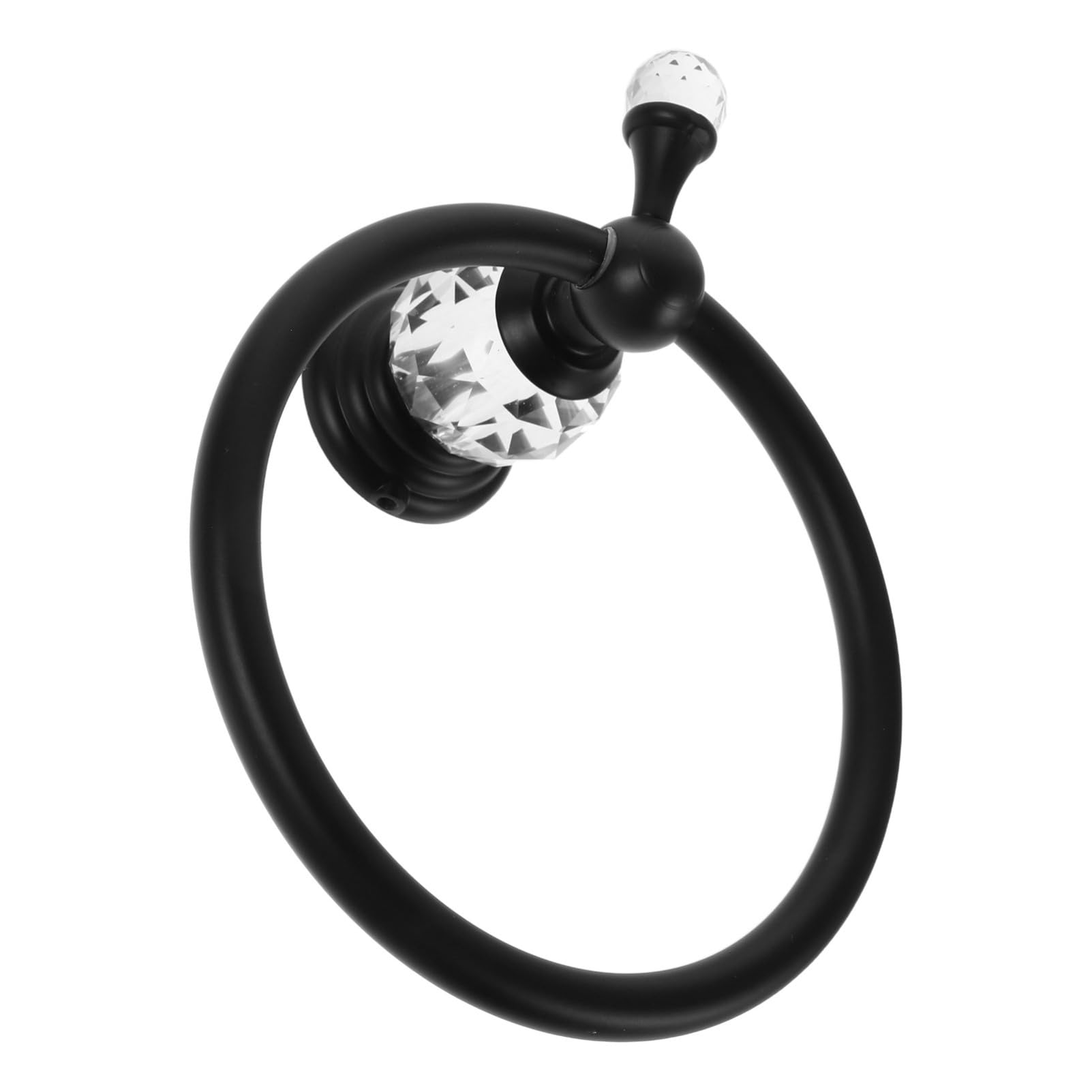 Amosfun Anillo De Toalla De Cristal para Baño Soporte De Pared Resistente Toallero Decorativo para Colgar Accesorios para Baño y Cocina
