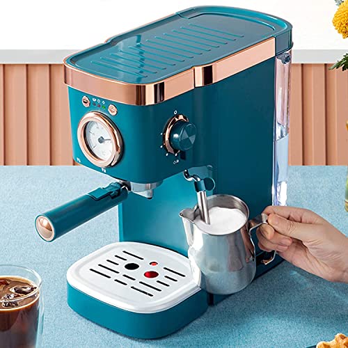 Ekspres do kawy espresso, ziarnisty, 1050 W, ciśnienie 20 barów, 1,2 l, półautomatyczny, ze spieniaczem do mleka do parzenia w domu