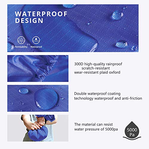 Backpack Rain Cover (10-90L) Upgraded Waterproof Backpack Cover with Adjustable Cross Strap for Hiking Camping Traveling Cycling (Royal blue, S (For 10L-25L backpack))