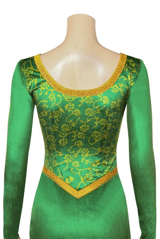 Princesa Party Film Verde Vestido Medieval Halloween Carnaval Disfraz para Mujer