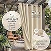 Waterproof Outdoor Curtain W52 x L84 - Grommet Top Sunlight Blocking Window Treatment Drapes Blackout Curtains for Home Bedroom Living Room Patio Porch Pergola Cabana Gazebo (Beige, 2 Panels) #1