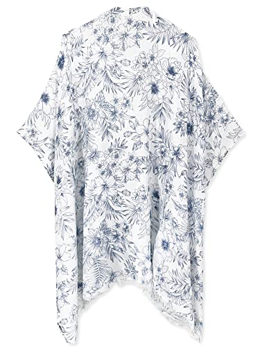 Image of Spicy Sandia Kimonos for Women Floral Beach Cover Up Loose Swimsuit Bathing Suit Coverup Cardigan for Summer Swimwear