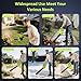 Leaf Blower Cordless with 2 x 4.0Ah Battery Operated and Fast Charger, 650CFM 280MPH Electric Leaf Blower, 3 Speed Mode, 20V Powered Handheld Blowers for Lawn Care, Blowing Leaves, Small Gravel, Green