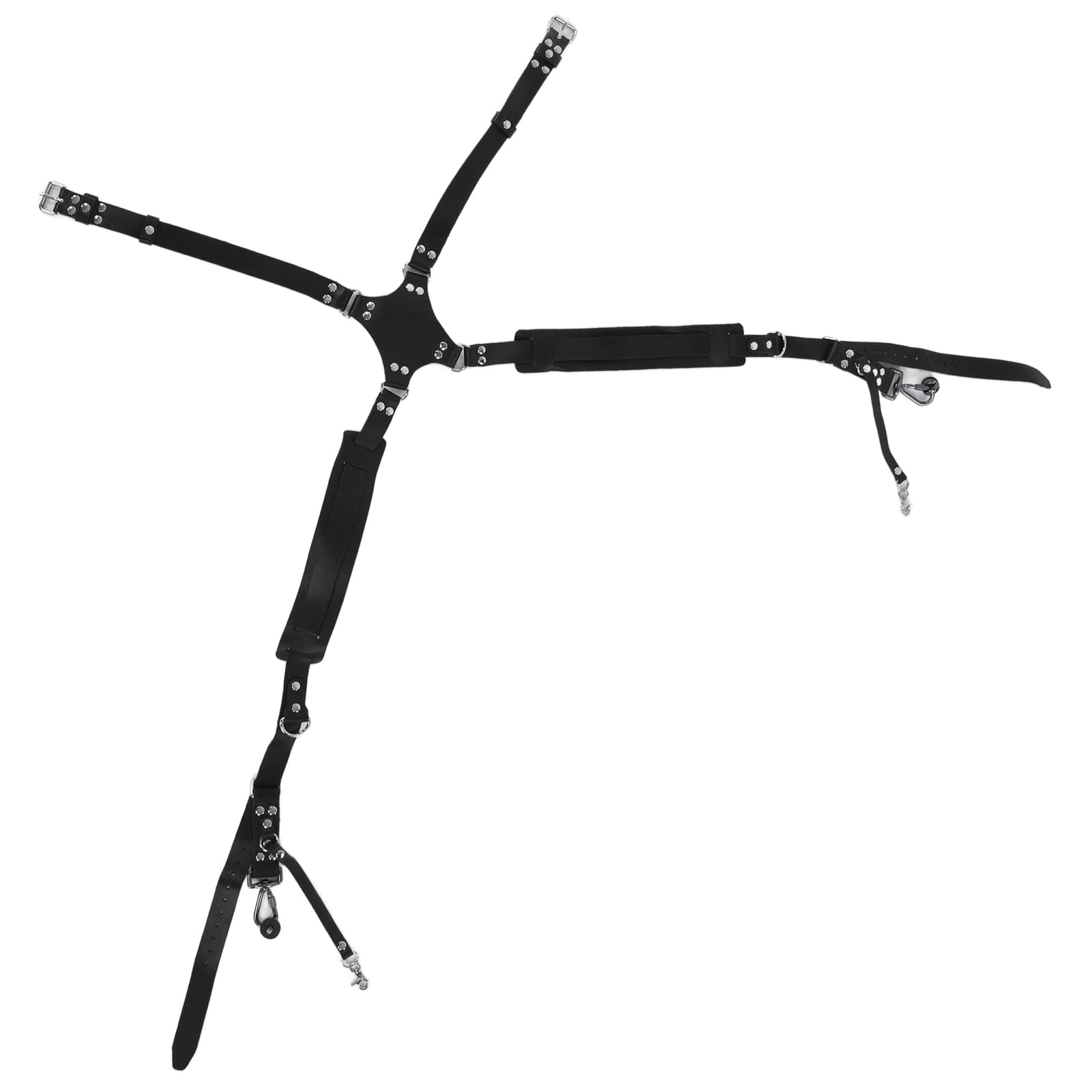 Correa para Cámara Arnés de Cuero PU de Doble Hombro para Accesorios de Fotografía Al Aire Libre, Cómodo, Duradero, Adecuado para Cámaras SLR, 1 Unidad