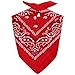 Produktbild Lipodo Bandana Tuch Damen/Herren/Kinder - Kopftuch in rot aus 100% Baumwolle - Multifunktionstuch in Einheitsgröße (55 x 55 cm) - vielfältige Tragemöglichkeiten