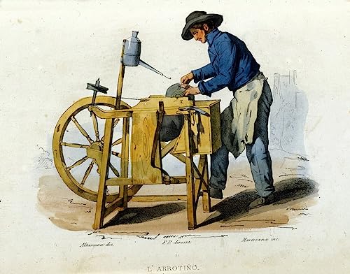 Peinture poster Filippo Palizzi aiguisoir pour une ambiance napolitaine