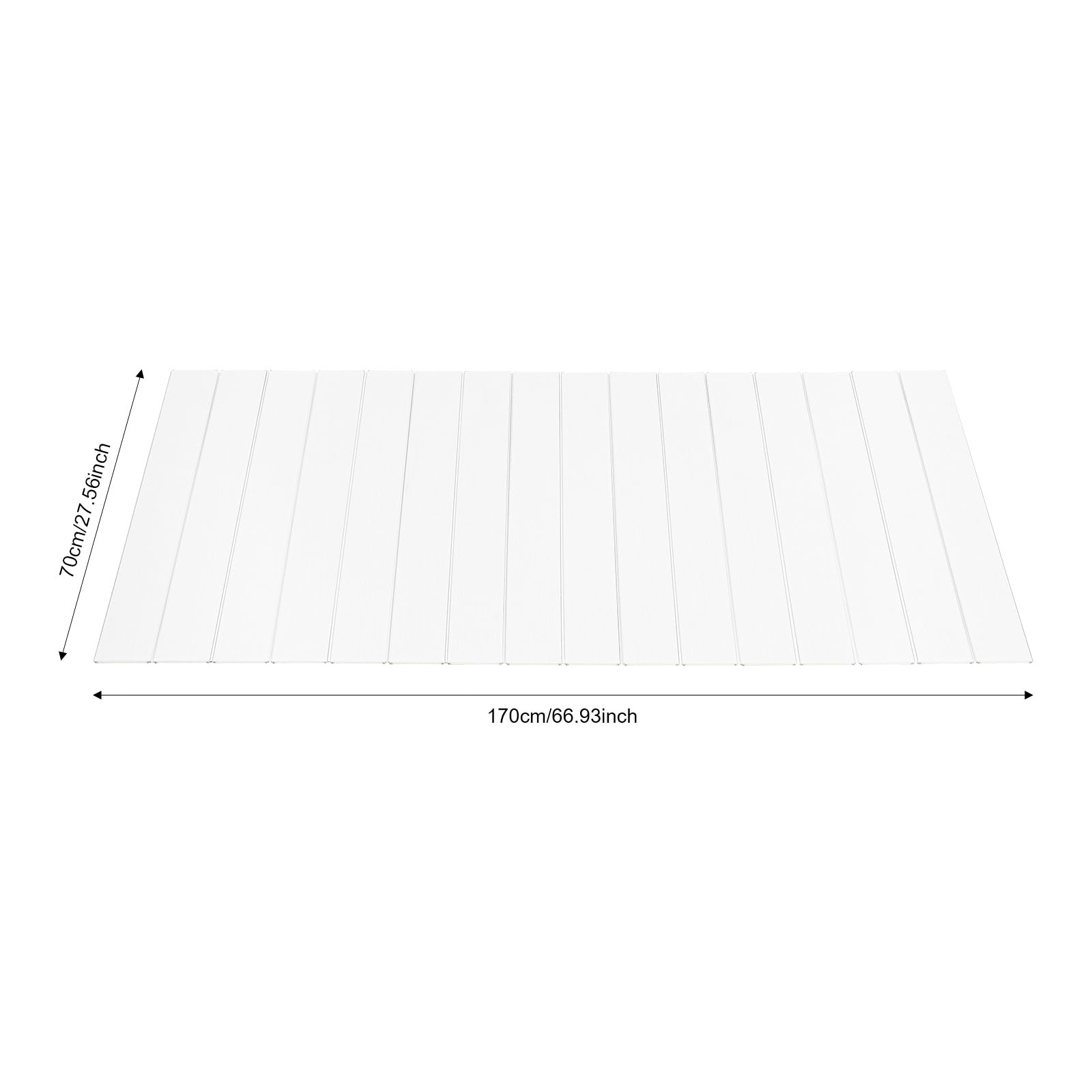 Opvouwbare badkuipafdekking, 170 x 70 cm, badkuip, witte houtnerf, plank, badplank voor SPA-ervaring, waterdicht, stofdicht, temperatuurbestendigheid 80 °C