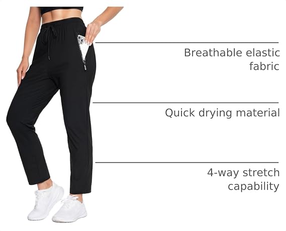 Beeswan 2026 Upgrade Stretch Active Pants for Women, Women's Hiking Cargo Travel Pants Women