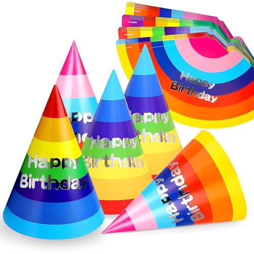 Image of Party Propz Birthday Caps for Kids - 5 Pcs Multicolour Birthday Hats for Kids,Caps For Children pack of 5, Bday Hats for Children (Cardstock)