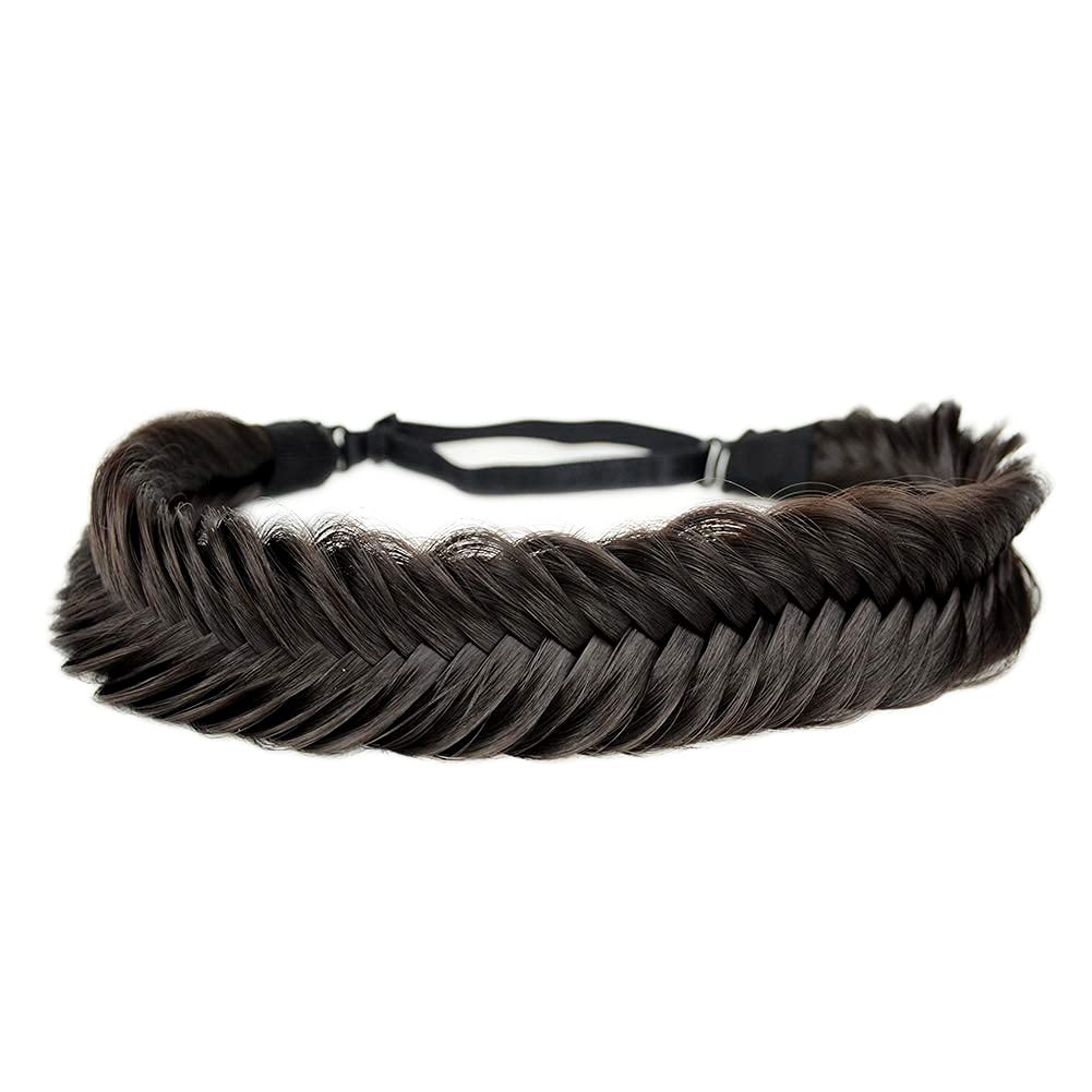 DIGUAN Wide Fishtail 2 Strands Synthetic Hair Braided...