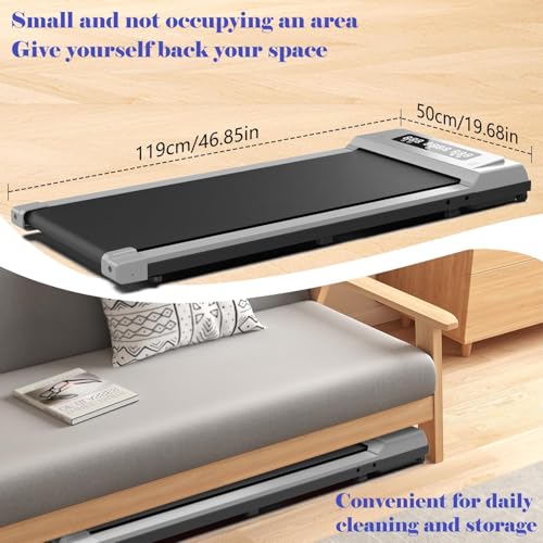 Compact Armless Treadmill for Small Spaces, Quiet Under-Desk Walking Pad, Slim & Portable Design for Home Office Workouts, Easy to Store, Ideal for Apartments and Work-from-Home Fitness - Image 6